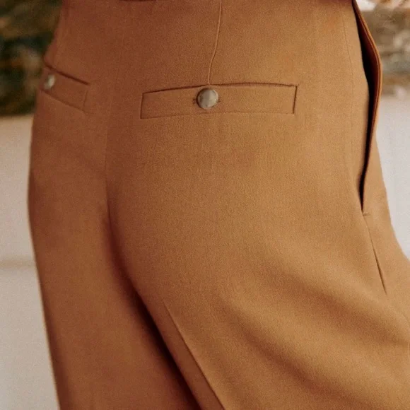 ✨ NEW WITH TAGS ✨SÉZANE ~ Damon Trousers in Camel Size 34 (US 2) ✨ - Picture 2 of 8